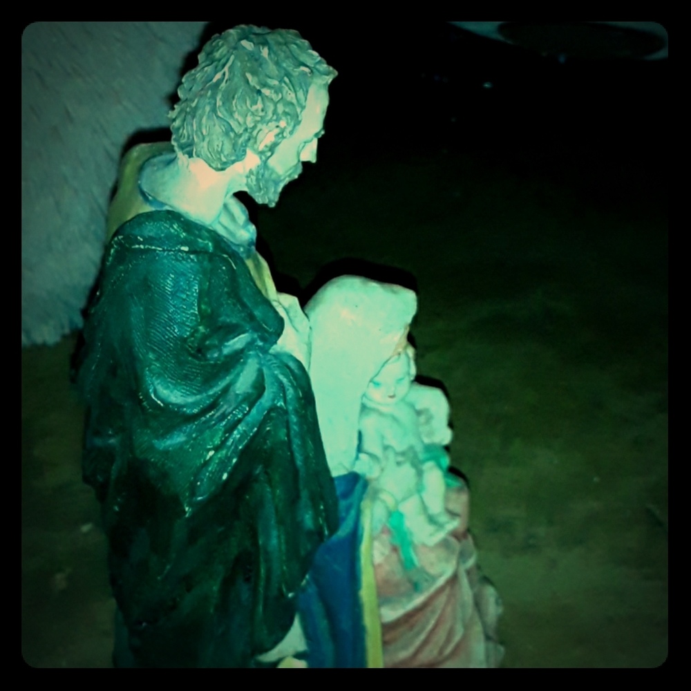 A little  statue of jesus and his parents,